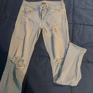 American eagle women's size 10 light skinny jeans
